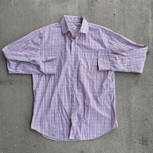 Peter‎ Millar Multi-colored Plaid Button-down Shirt Sz L